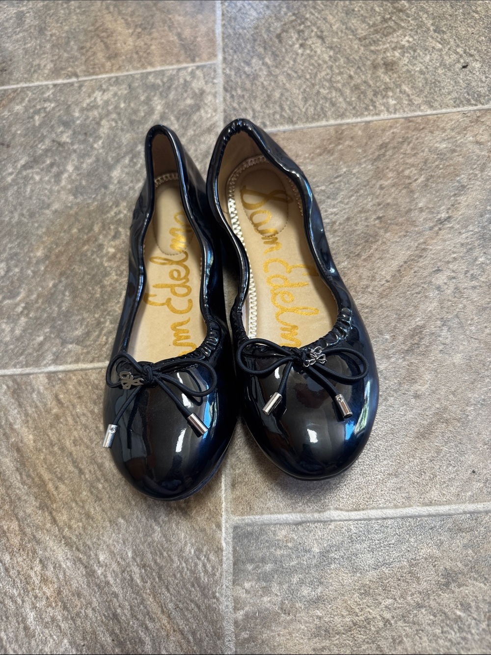 Sam Edelman Black Patent Leather Ballet Flats
